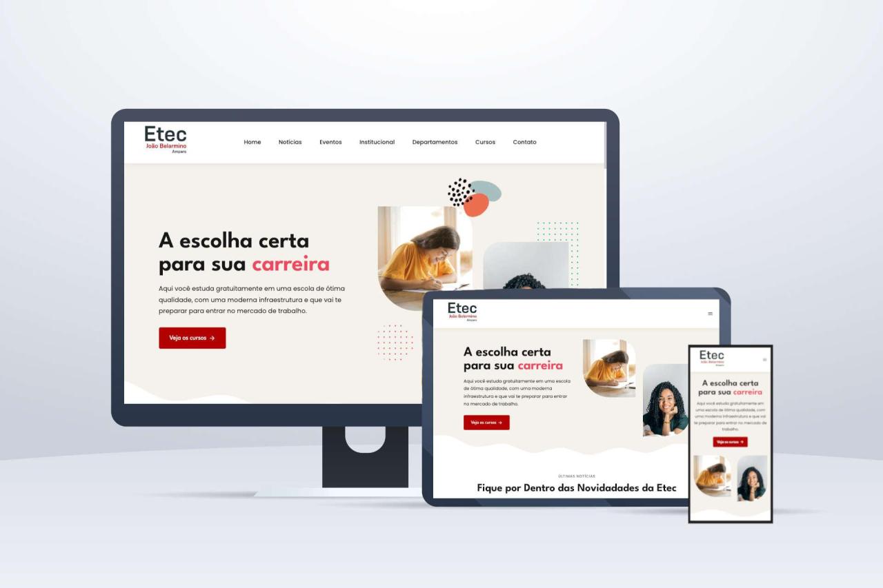 Novo Website da Escola Etec João Belarmino
